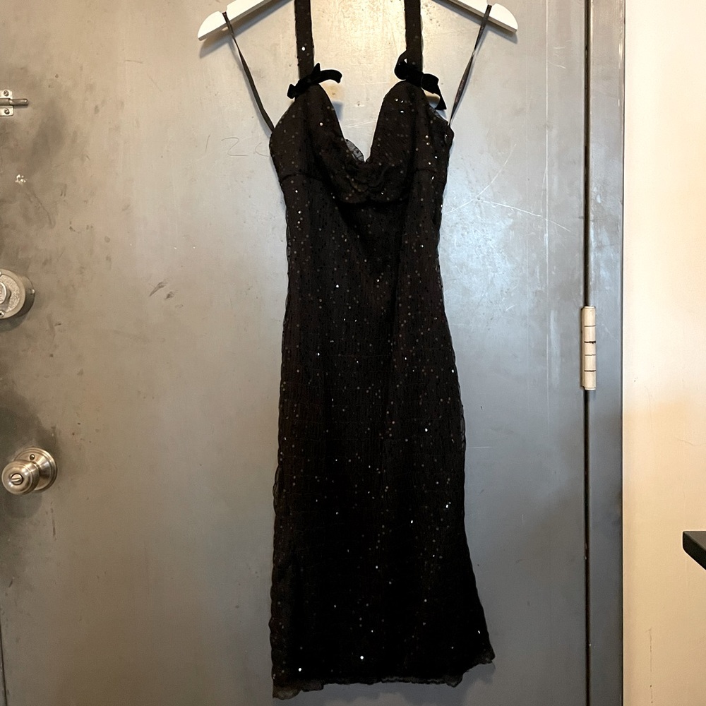 Betsey Johnson Black Sequin Dress